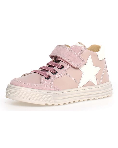 Baskets en Cuir Penshaw nude/lait