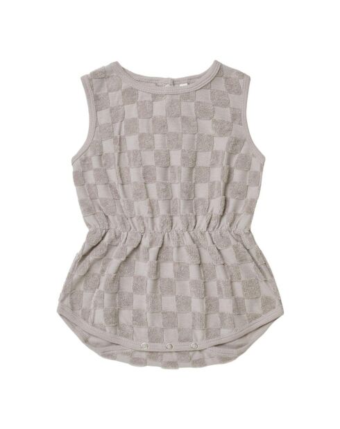 Combi-short en Eponge à carreaux gris