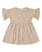 Robe Babydoll à Pois beige