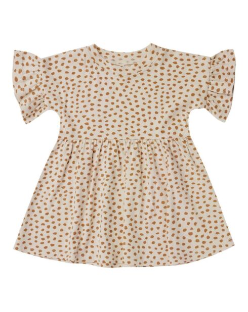 Robe Babydoll à Pois beige