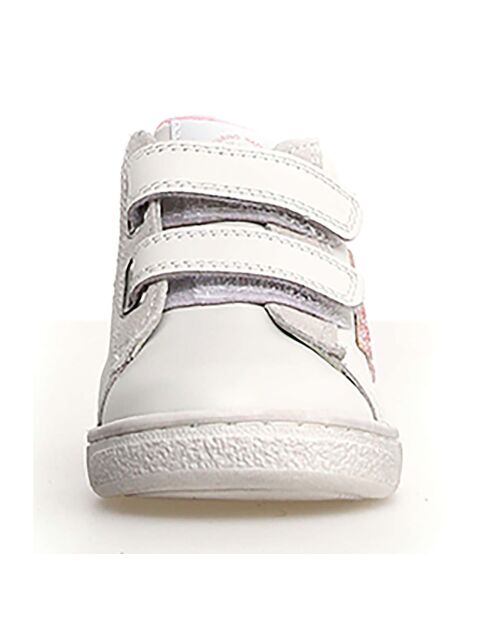 Baskets Pinn blanc/rose/bleu capri