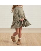Robe en Coton bio  Belle Fern kaki