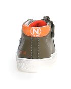 Sneakers aus Leder in Taupe/Khaki