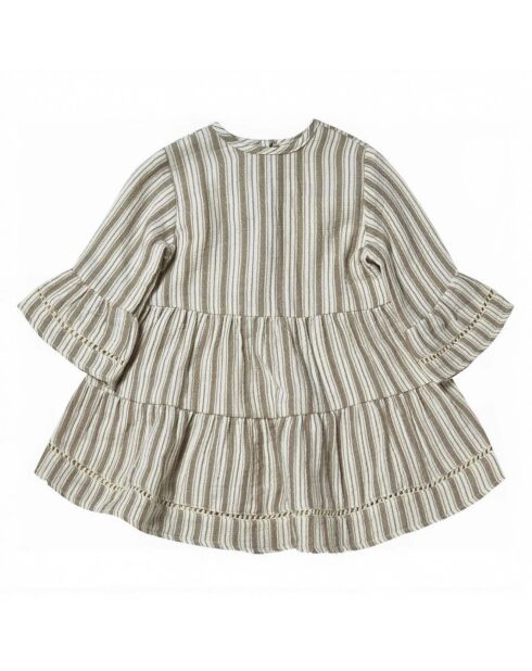 Robe Fern à Rayures Coton Bio grise