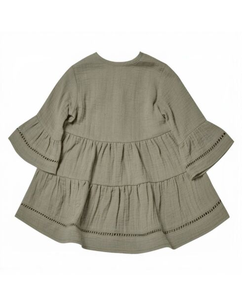 Robe en Coton bio  Belle Fern kaki