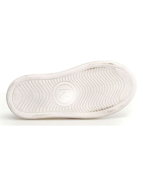 Grijs/wit/Sky Pinn leren sneakers