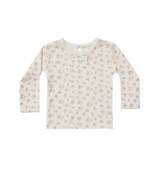 T-shirt Pointelle Coton Bio rose