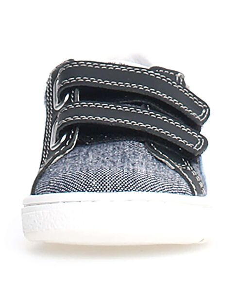 Pinn sneakers in zwart/hemelsblauw