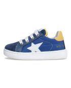 Pinn azur/wit/gele sneakers