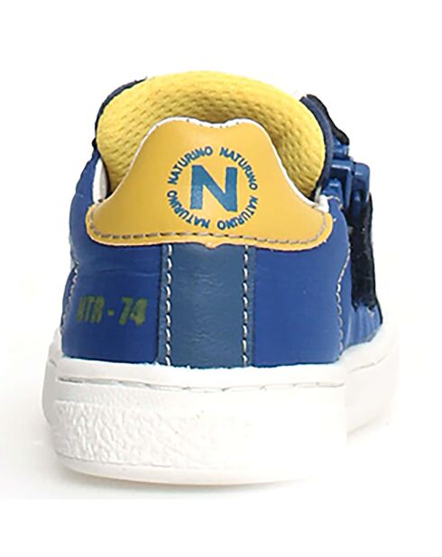 Pinn azur/wit/gele sneakers