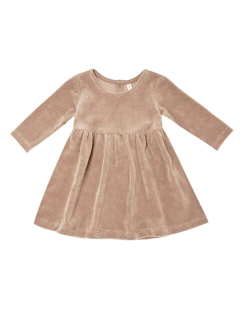 Robe Velours Coton Bio rose