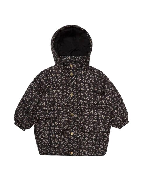 Doudoune Fleurs noire