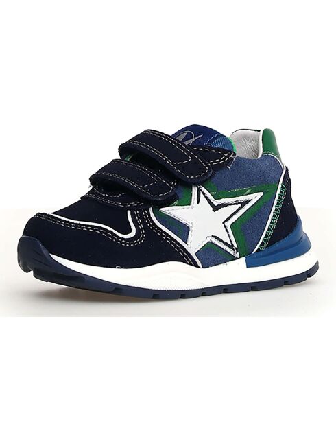 Roy Leather Sneakers blauw/azur/groen