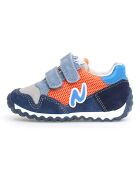 Sammy sneakers in azur/oranje/marineblauw