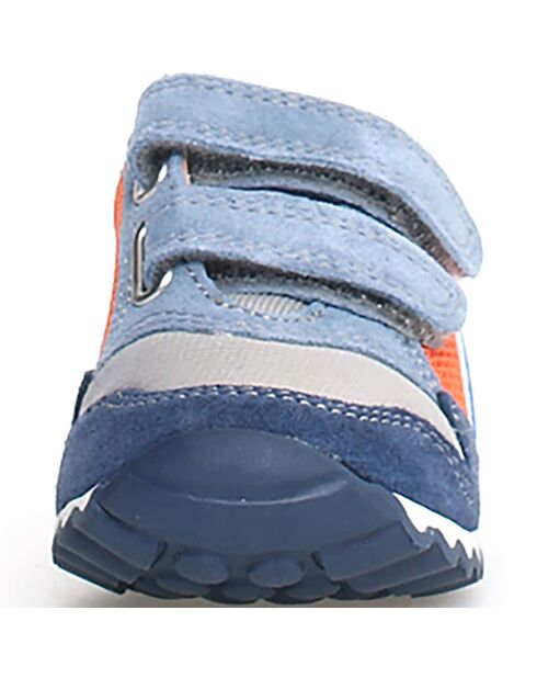 Sammy sneakers in azur/oranje/marineblauw