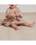 Robe Gaze de Coton Fleurs rose
