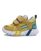 Sneakers a righe gialle/verdi