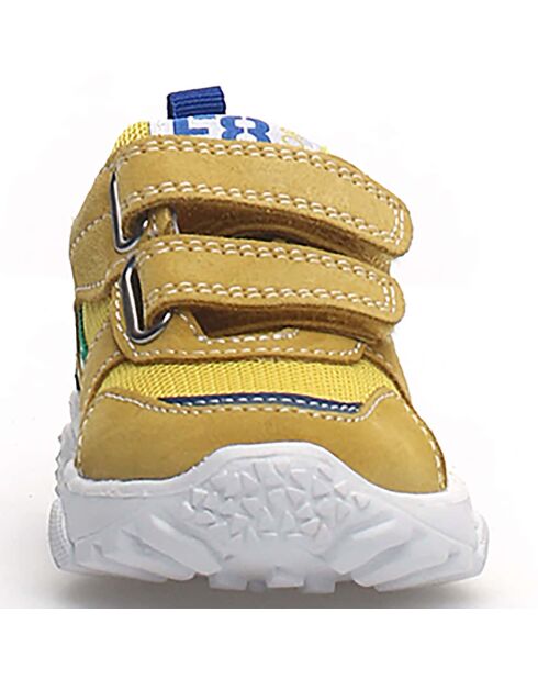 Sneakers a righe gialle/verdi