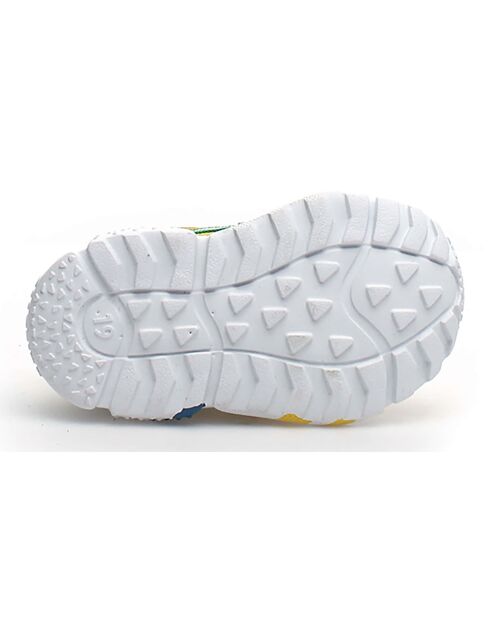 Sneakers a righe gialle/verdi