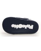 Marineblauw/azuurblauwe leren sneakers voor de winter