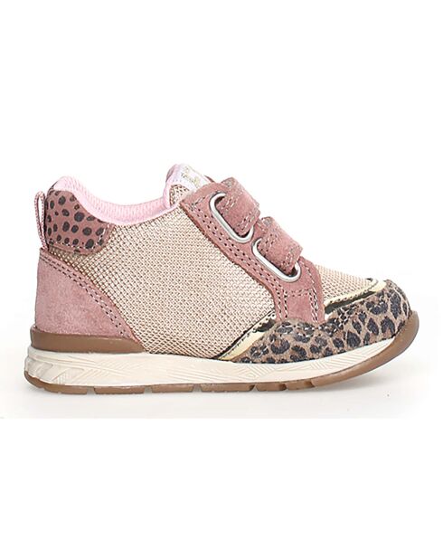 Baskets Zak platine/rose