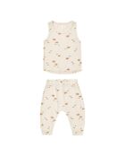 Débardeur et Pantalon Poissons écru