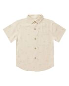 Chemise en Lin mélangé Palmiers écrue