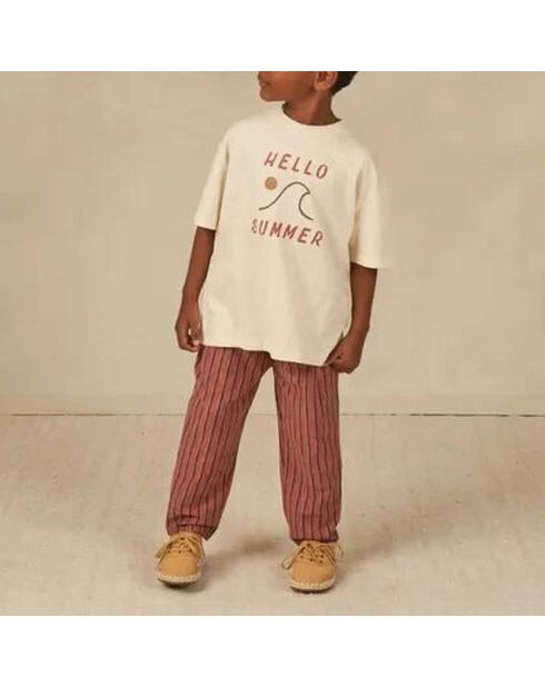 T-Shirt Hello Summer écru