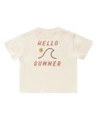 T-Shirt Hello Summer écru