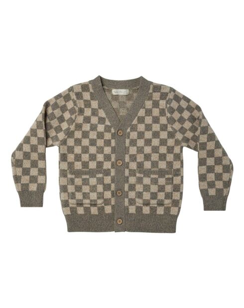 Cardigan à Carreaux gris