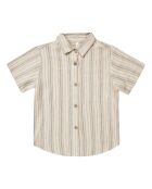 Chemise en Lin mélangé Rayée beige