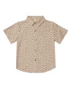 Chemise en Lin mélangé à Pois beige