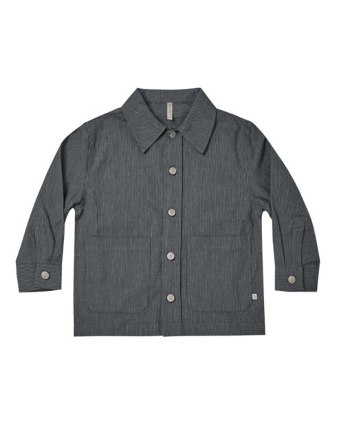 Chemise en Lin mélangé Stanley bleu marine