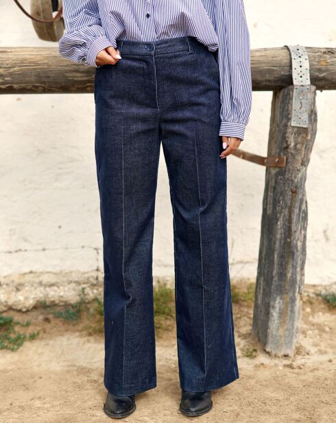 Pantalon en Velours côtelé Chiara nuit