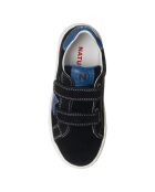 Sneakers aus Leder in Schwarz/Azurrosa