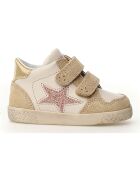 Baskets en Cuir Alnoite platine/lait/rose