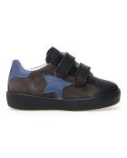 Sneakers Annie aus Leder in Schwarz/Azurblau