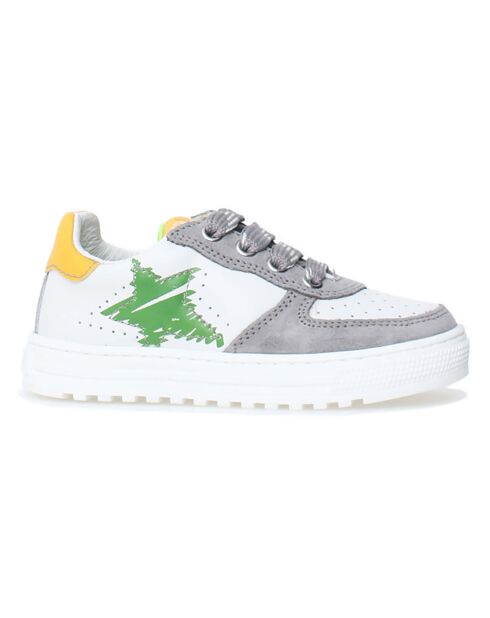 Grijs/wit/gele sneakers van Hess