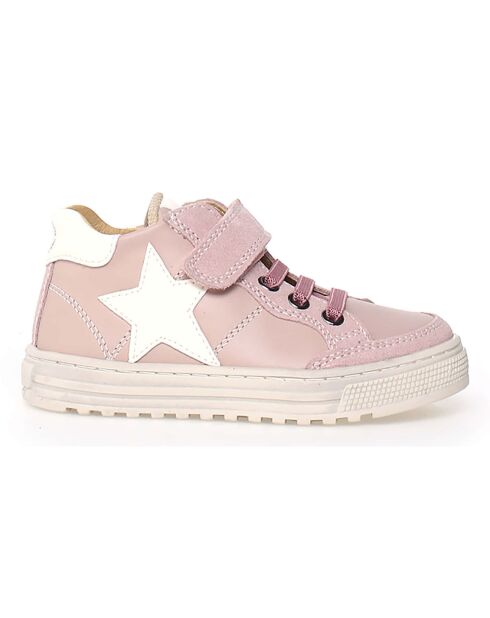 Baskets en Cuir Penshaw nude/lait