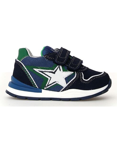 Roy Leather Sneakers blauw/azur/groen