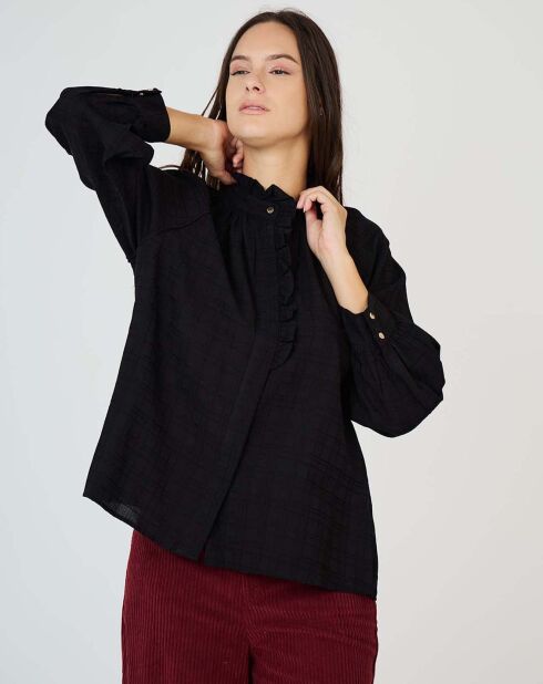 Top en Coton & Lin Sarra noir