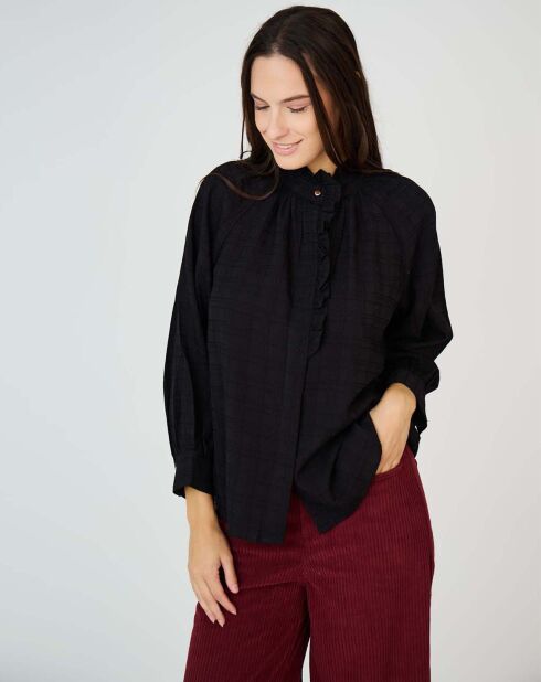 Top en Coton & Lin Sarra noir