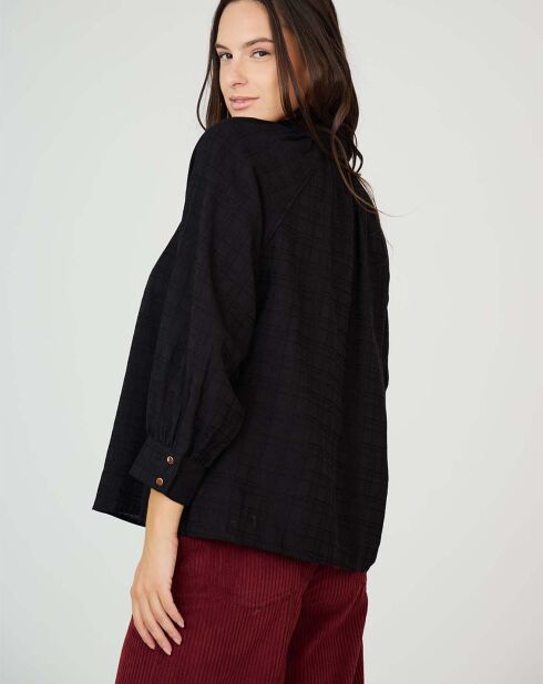 Top en Coton & Lin Sarra noir