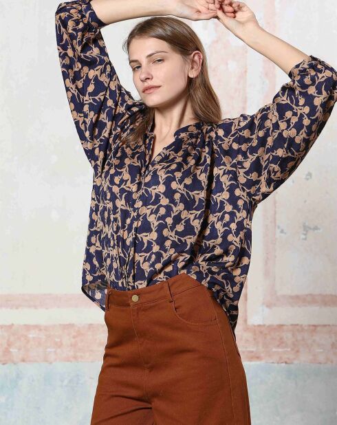 Top Agathe bleu