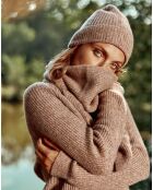 Bonnet en Laine mélangée Atlas taupe