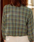 Chemise Azura carreaux verte