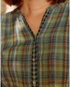Chemise Azura carreaux verte