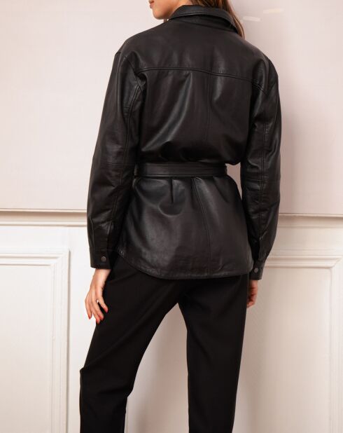 Surchemise en Cuir Balzac noire