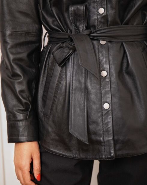 Surchemise en Cuir Balzac noire