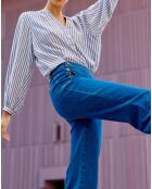 Chemise Caisy écru/bleu